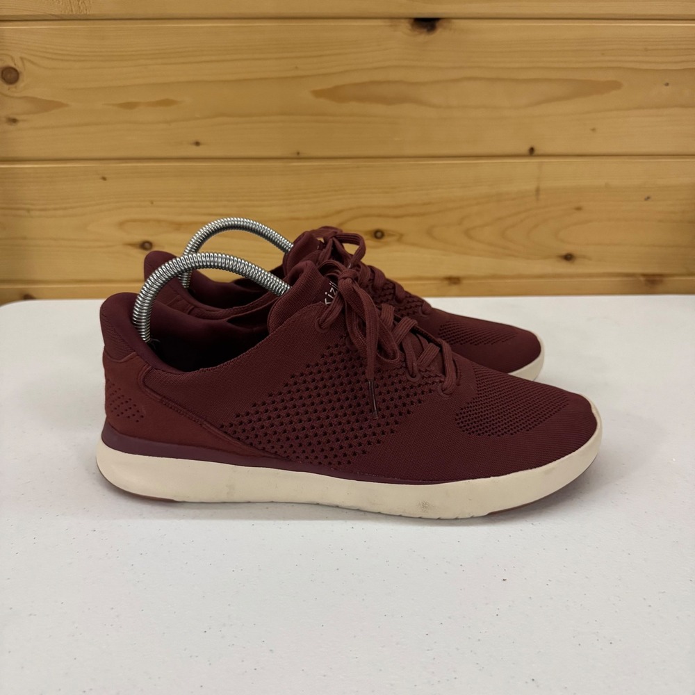 Kizik Lima Men 10 Wide Maroon Burgundy Hands Free Shoes Slip On Sneakers